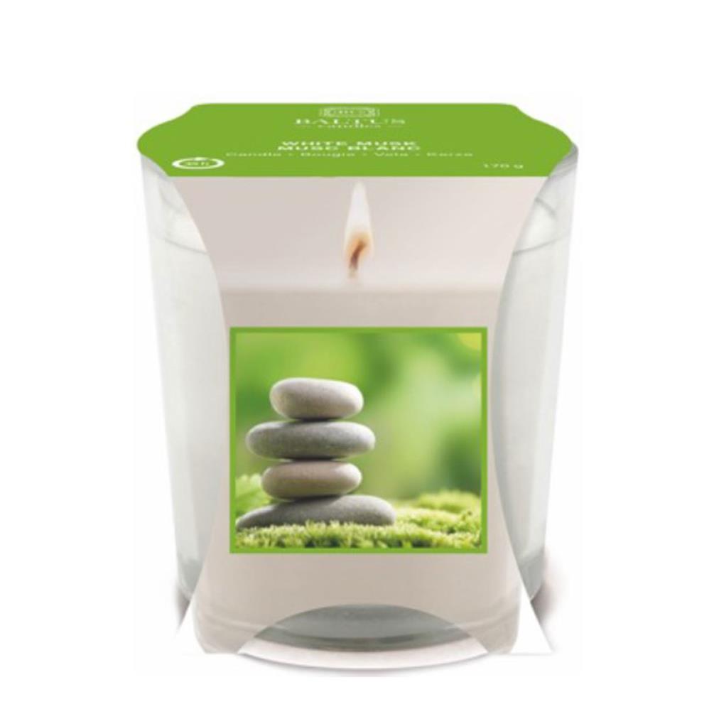 Baltus White Musk Scented Glass Candle £2.69